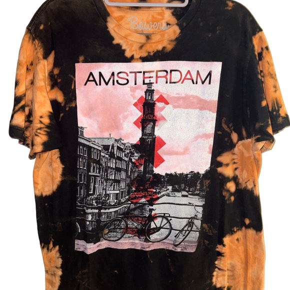 Other - Amsterdam Graphic Men's Shirt - Black and Orange
